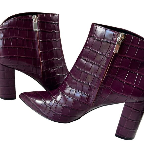 Marc Fisher LTD Croc Embossed Pointed Toe Bootie - Picture 12 of 13